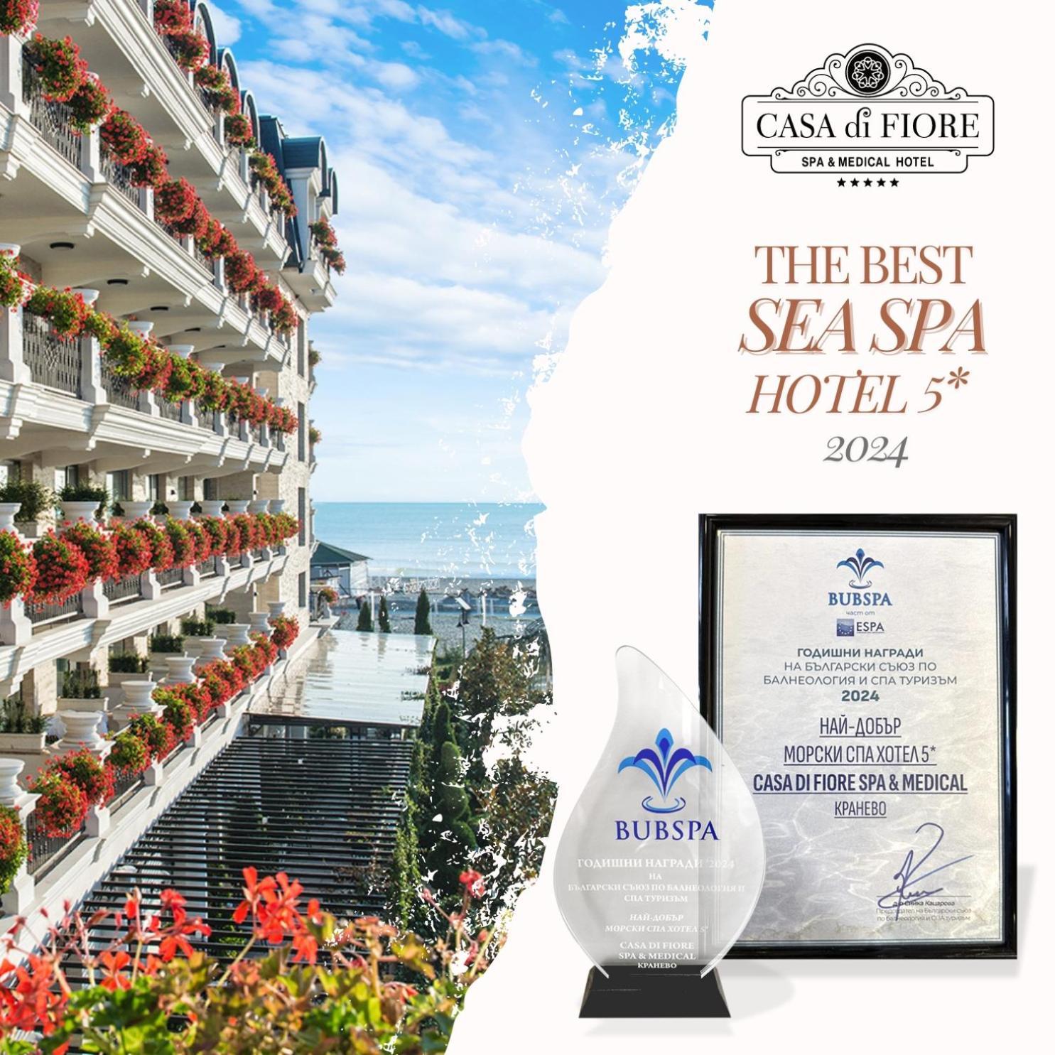 Casa Di Fiore Spa And Medical Hotel, Mineral Pools & Private Beach Kranevo Kültér fotó Spa Hotel of the Year 2004